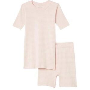 NWT Hanna Andersson Moon & Back Pink Striped Organic Cotton Pajama Set